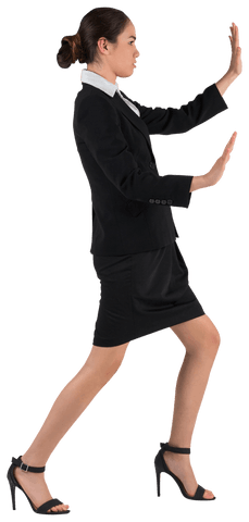 confident asian businesswoman interacting virtual interface transparent background - Download Free Stock Videos Pikwizard.com