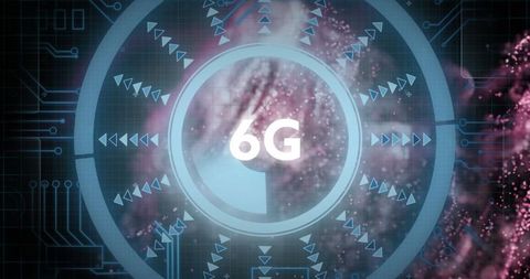 Futuristic 6G Technology Concept with Digital Interface Graphics - Download Free Stock Images Pikwizard.com