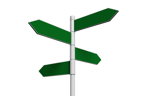 green directional road signs with copy space on transparent background - Download Free Stock Videos Pikwizard.com