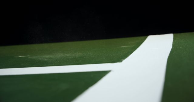 Close-up View of Green Tennis Court Line - Download Free Stock Images Pikwizard.com