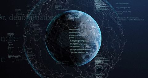 Global Data Network Concept Around Digital Earth - Download Free Stock Images Pikwizard.com