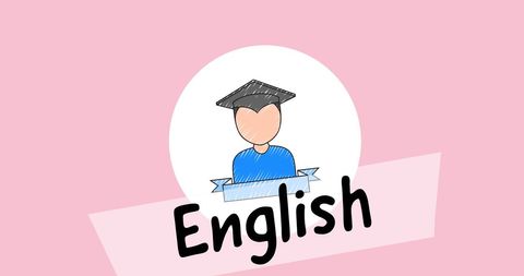 Education concept illustration with english language theme