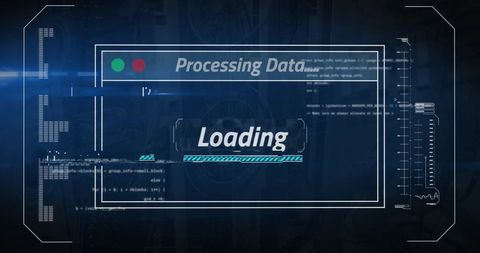 Digital Progress: Data Processing Interface Screen - Download Free Stock Images Pikwizard.com