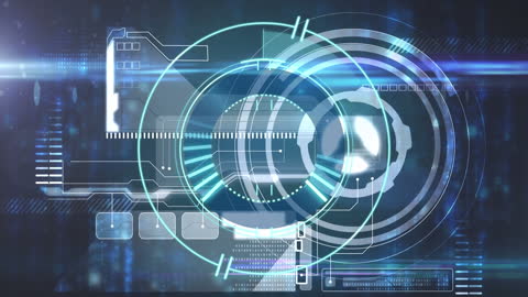 Futuristic Digital Interface with High-Tech Scan Scope