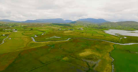 idyllic irish countryside with transparent clouds - Download Free Stock Videos Pikwizard.com