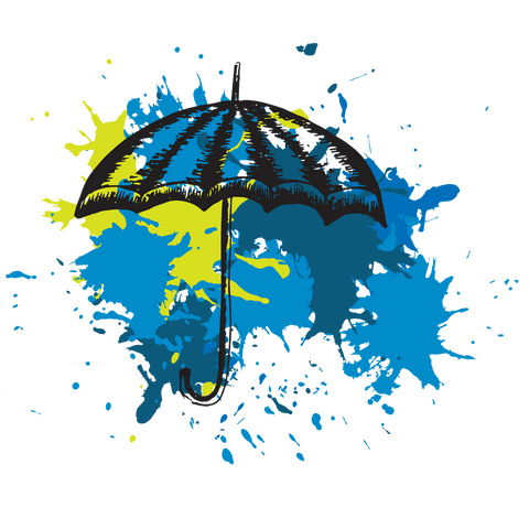 colorful splatter umbrella design on transparent background - Download Free Stock Videos Pikwizard.com