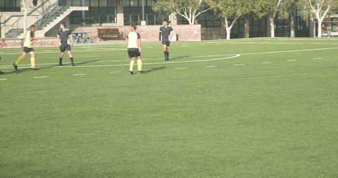 Soccer Players Engaged in Game Highlighting Teamwork and Strategy - Download Free Stock Images Pikwizard.com