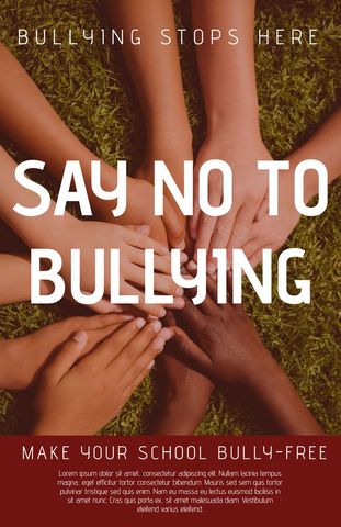 Diverse Hands United Promoting Unity and Anti-Bullying - Download Free Stock Templates Pikwizard.com