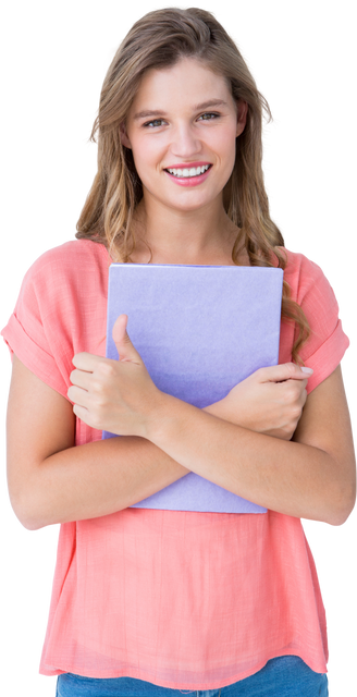 Young Woman Holding Notepad on Transparent Background - Download Free Stock Videos Pikwizard.com