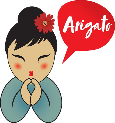 japanese arigato character in fun transparent illustration - Download Free Stock Videos Pikwizard.com