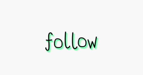 Follow Text with Dynamic Color Effects on White Background - Download Free Stock Images Pikwizard.com