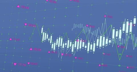 Abstract Data Visualization on Blue Background for Technology Concept - Download Free Stock Images Pikwizard.com