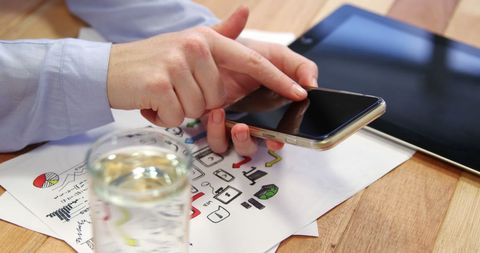 Business Professional Multitasking with Smartphone - Download Free Stock Images Pikwizard.com