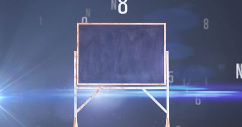 Virtual Blackboard with Floating Numbers for Education Concepts - Download Free Stock Images Pikwizard.com