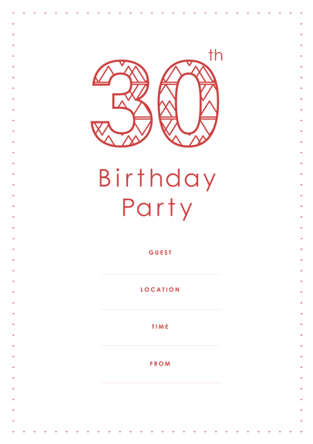 Elegant 30th Birthday Party Invitation with Transparent Background - Download Free Stock Videos Pikwizard.com