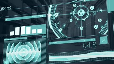 Digital Data Processing in Modern Warehouse Technology Concept