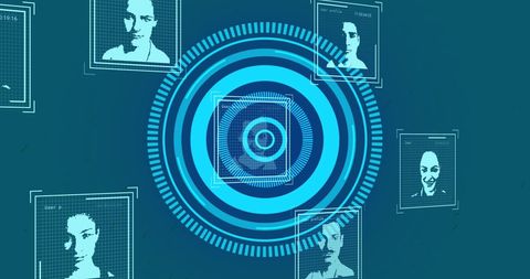 Futuristic Data Processing and User Profiles Concept - Download Free Stock Images Pikwizard.com