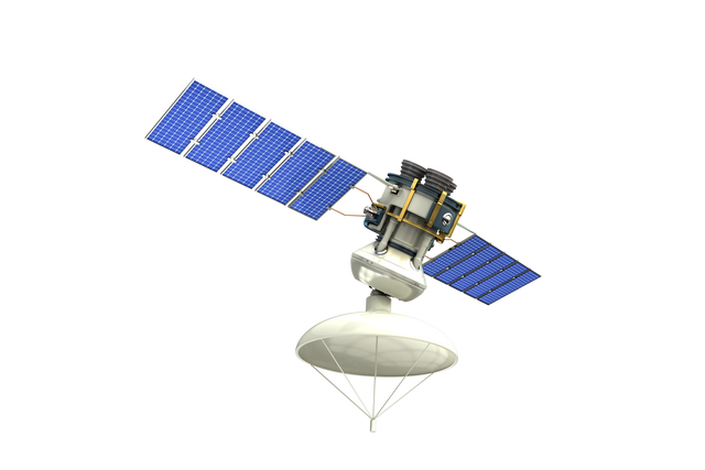 Low Angle View of 3D Rendering Solar Satellite Isolated on Transparent Background - Download Free Stock Videos Pikwizard.com