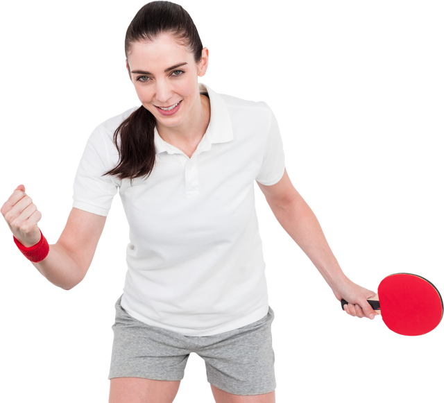 Transparent Image of Confident Female Athlete Playing Ping Pong - Download Free Stock Videos Pikwizard.com