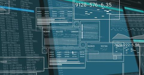 Futuristic Data Analytic Interface on Computer Monitors