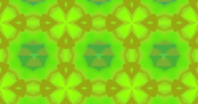 Seamless Kaleidoscope Effect with Intricate Green Patterns - Download Free Stock Images Pikwizard.com