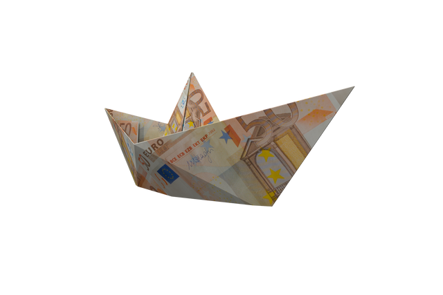 Transparent Euro Banknote Folded into Origami Boat Shape - Download Free Stock Videos Pikwizard.com