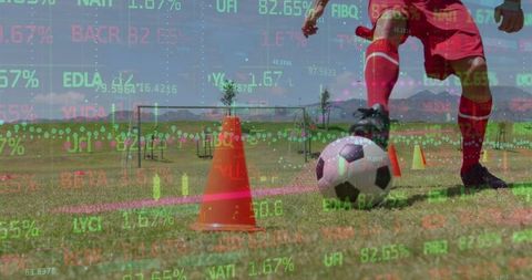 Soccer Training with Stock Market Data Overlay
