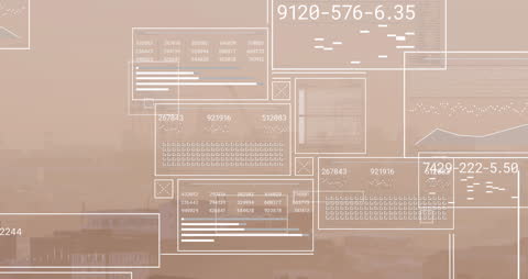 Digital Financial Data Integration over City Skyline