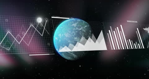 Global Data Analysis Concept with Planet Earth