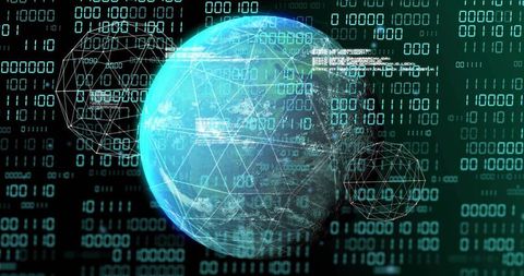 Digital Earth Streaming Binary Data over Wireframe Network, Cybersecurity and Big Data