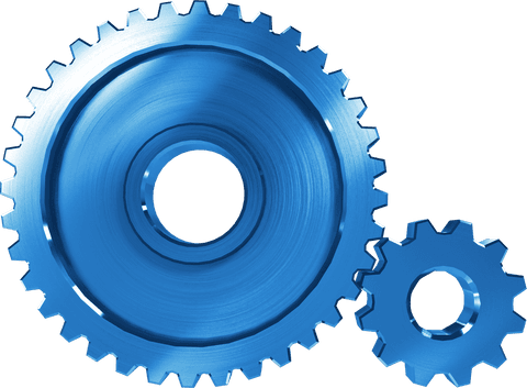 blue metallic gears on transparent background for industrial design - Download Free Stock Videos Pikwizard.com