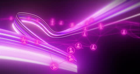 Vibrant Network Connections and Light Trails