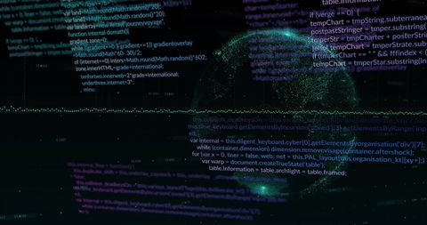 Global Data Processing with Digital Code Visualization - Download Free Stock Images Pikwizard.com