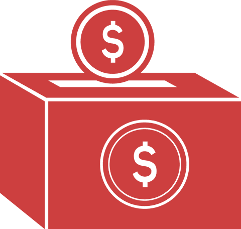 Red Money Box with Dollar Coin on Transparent Background - Download Free Stock Videos Pikwizard.com