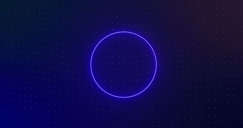 Rotating Neon Blue Circular Shape with Tech Laser Beams - Download Free Stock Images Pikwizard.com