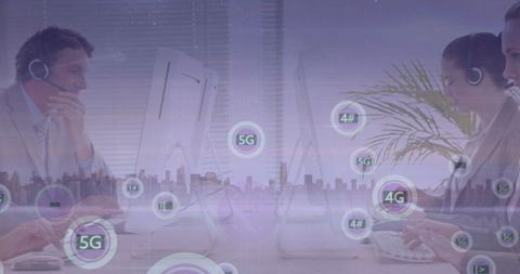 Call center agents enhancing connectivity with network technology