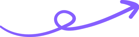 Stylized curved arrow on transparent background for infographics