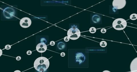 global digital network connections with data processing - Download Free Stock Images Pikwizard.com