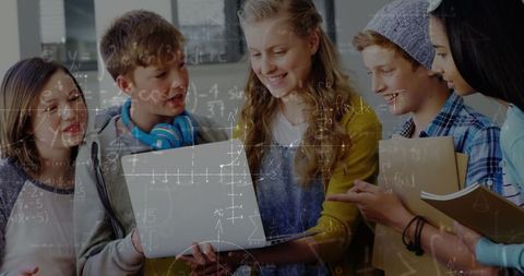 Students Collaborating on Interactive Math Project - Download Free Stock Images Pikwizard.com