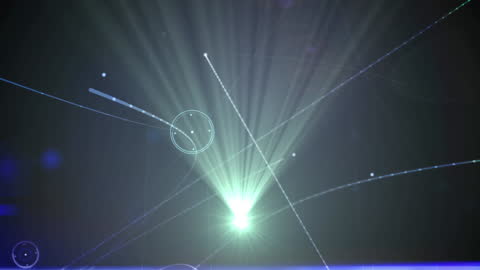 Digital Network Connections with Futuristic Glow Effects
