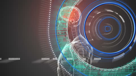 Futuristic Human Brain AI Technology Integration Concept