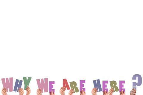 Hands holding alphabet forming question on transparent background