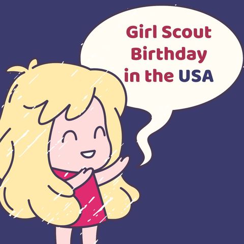 Illustration of Girl Scout Birthday Celebration Announcement - Download Free Stock Templates Pikwizard.com