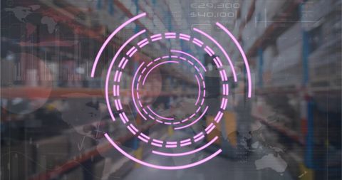Futuristic Data Processing in Global Warehouse - Download Free Stock Images Pikwizard.com