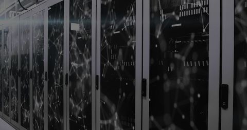 High-Tech Computer Servers with Digital Grid Overlay - Download Free Stock Images Pikwizard.com