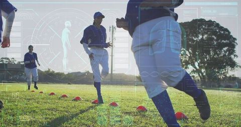 Digital Analysis of Rugby Players in Training Session - Download Free Stock Images Pikwizard.com