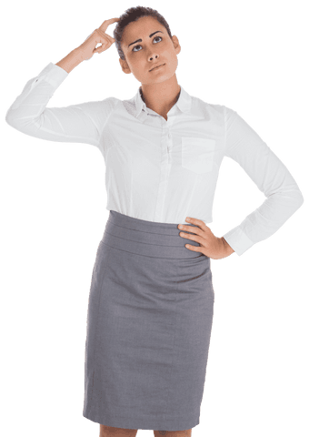 serious businesswoman scratching head transparent background - Download Free Stock Videos Pikwizard.com