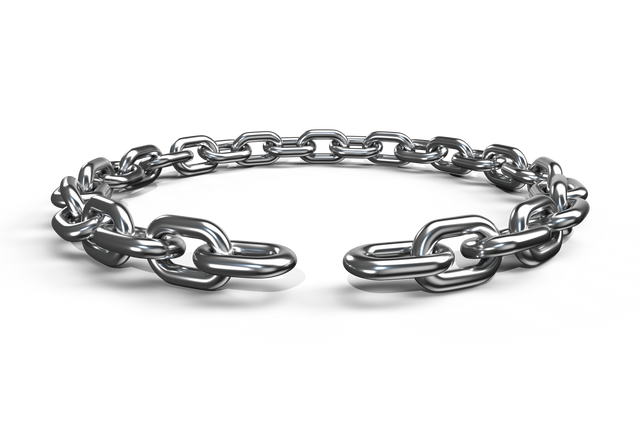 3D Transparent Broken Circular Metallic Chain - Download Free Stock Videos Pikwizard.com