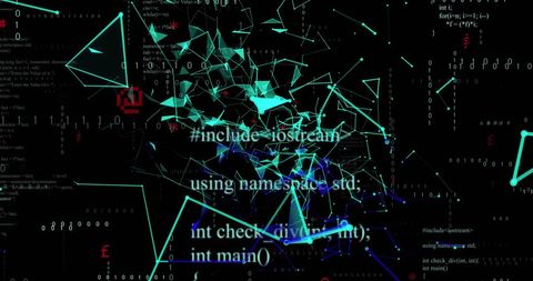 3D Network Data Visualization with Digital Code Matrix - Download Free Stock Images Pikwizard.com