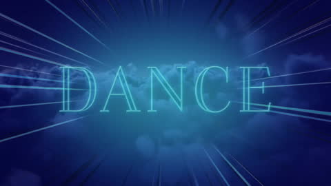 Dynamic Neon Dance Text with Abstract Animation